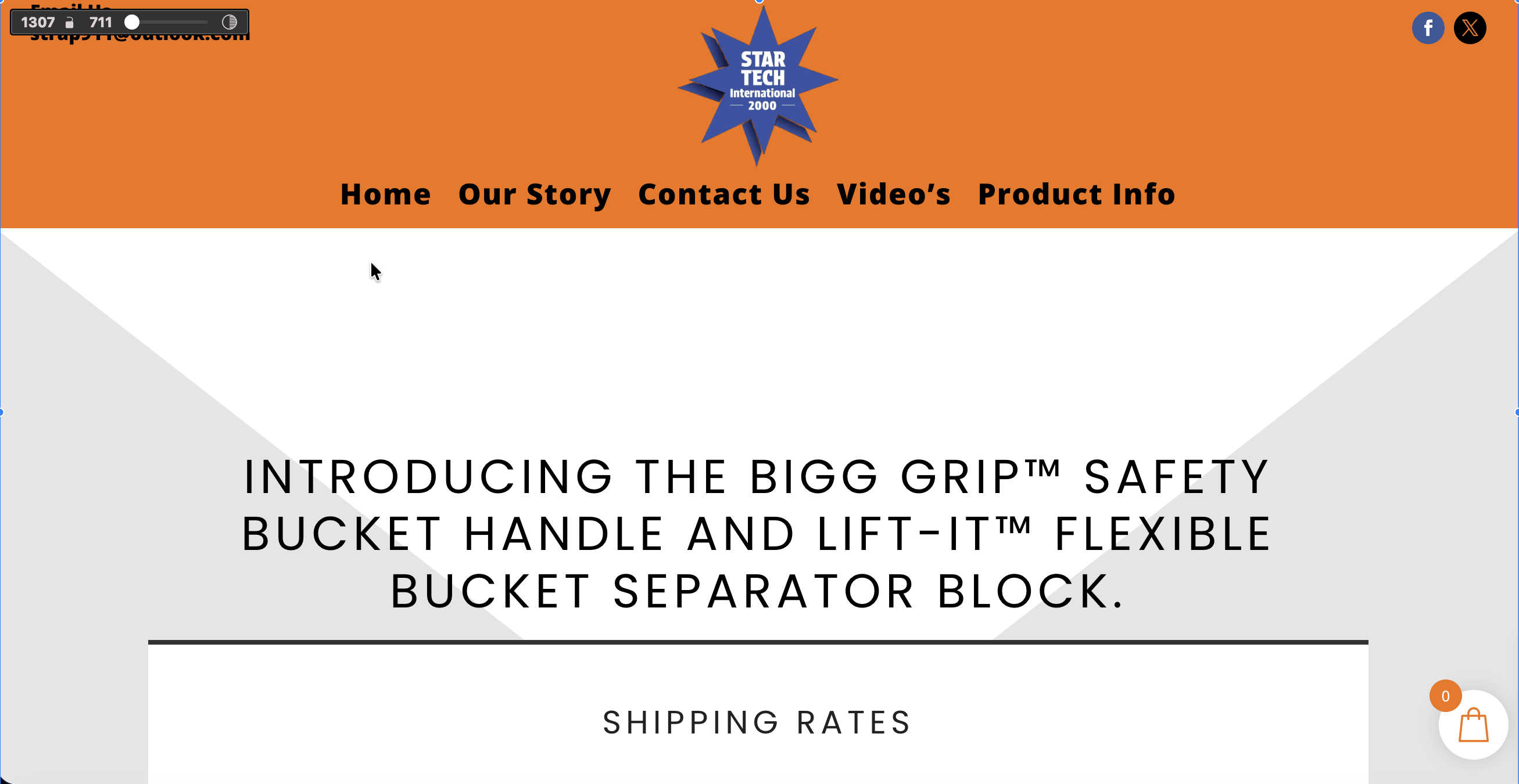 Homepage screenshot of Bigg Grip, a consumer product e-commerce store by Star Tech International
